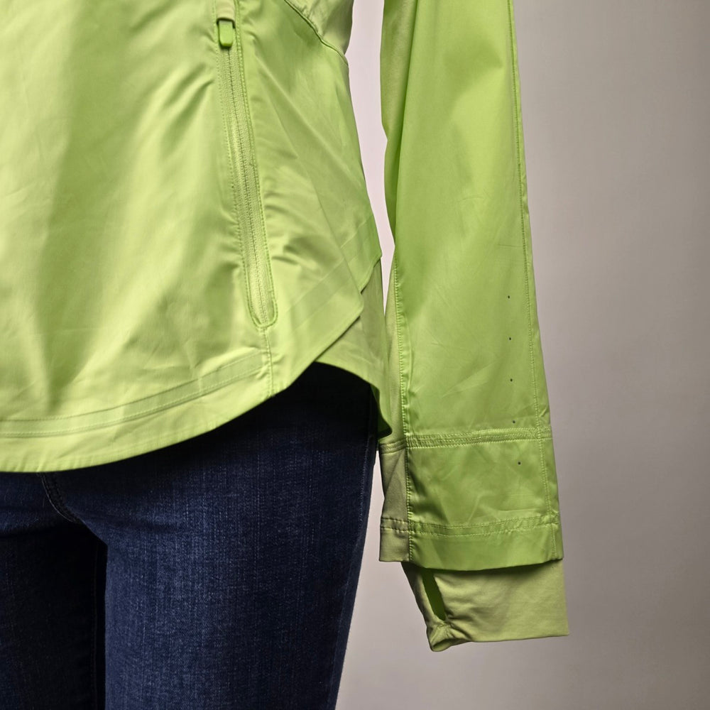 Lululemon Lime Green Hooded Lightweight Zip-Up Running Jacket Women's Size 10