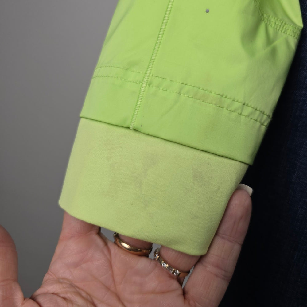 Lululemon Lime Green Hooded Lightweight Zip-Up Running Jacket Women's Size 10