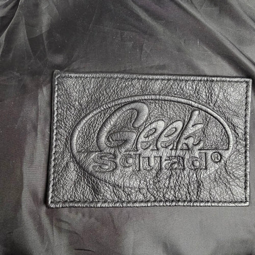 Vintage Y2k Best Buy Geek Squad Genuine Leather Jacket Size L
