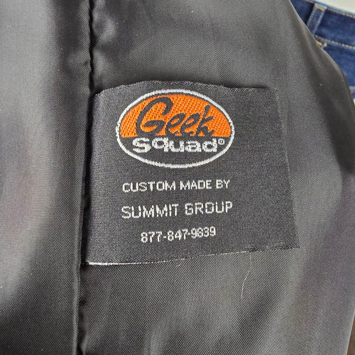 Vintage Y2k Best Buy Geek Squad Genuine Leather Jacket Size L
