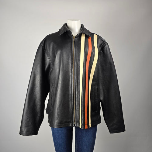 Vintage Y2k Best Buy Geek Squad Genuine Leather Jacket Size L