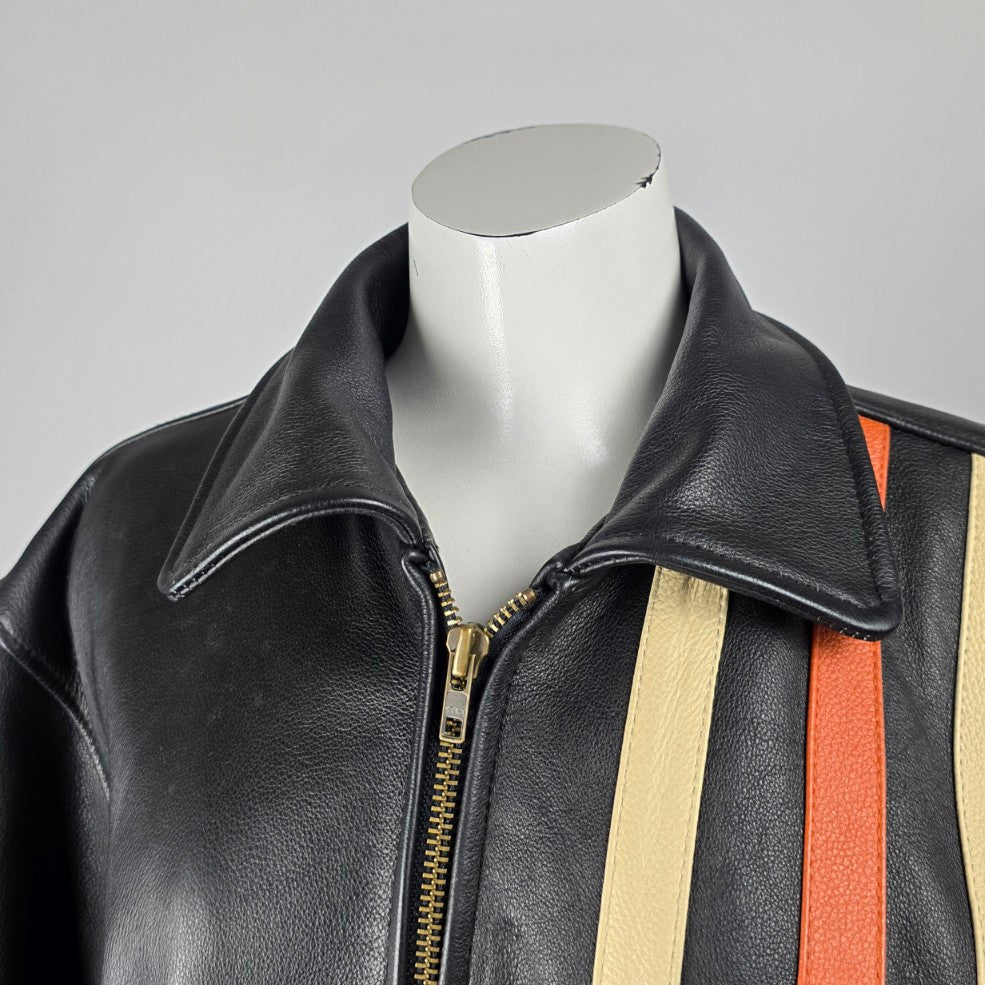 Vintage Y2k Best Buy Geek Squad Genuine Leather Jacket Size L