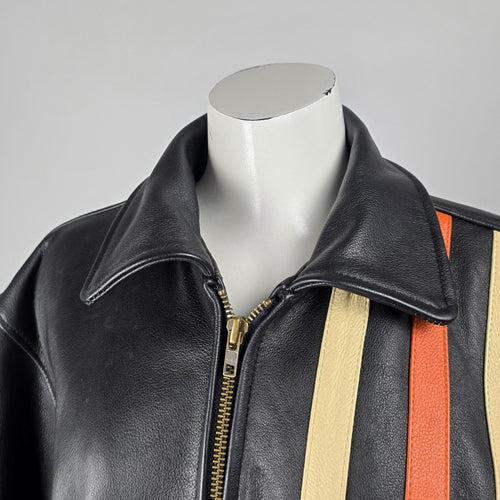 Vintage Y2k Best Buy Geek Squad Genuine Leather Jacket Size L