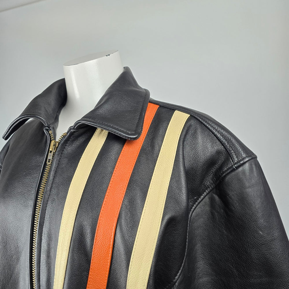 Vintage Y2k Best Buy Geek Squad Genuine Leather Jacket Size L