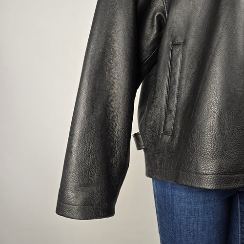 Vintage Y2k Best Buy Geek Squad Genuine Leather Jacket Size L