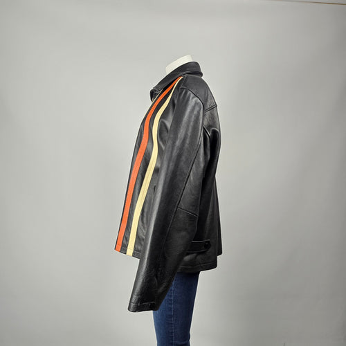 Vintage Y2k Best Buy Geek Squad Genuine Leather Jacket Size L