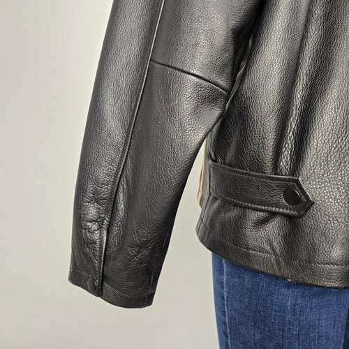 Vintage Y2k Best Buy Geek Squad Genuine Leather Jacket Size L