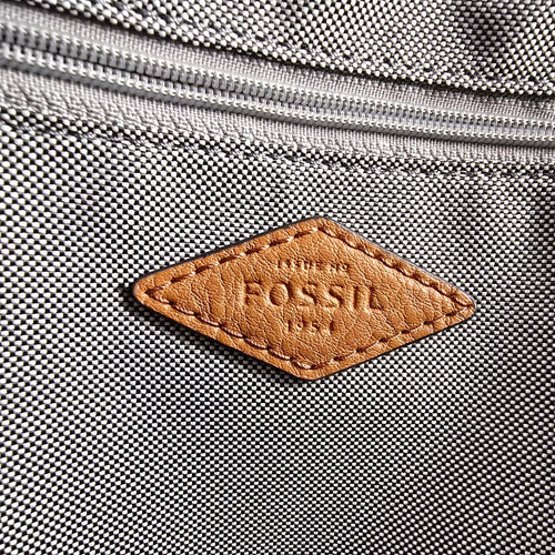 Fossil Megan Black & White Striped Mini Backpack Leather Trim