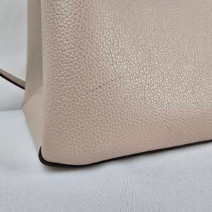 Kate Spade New York Eva Top Zip Leather Satchel Crossbody Tote Bag Warm Beige