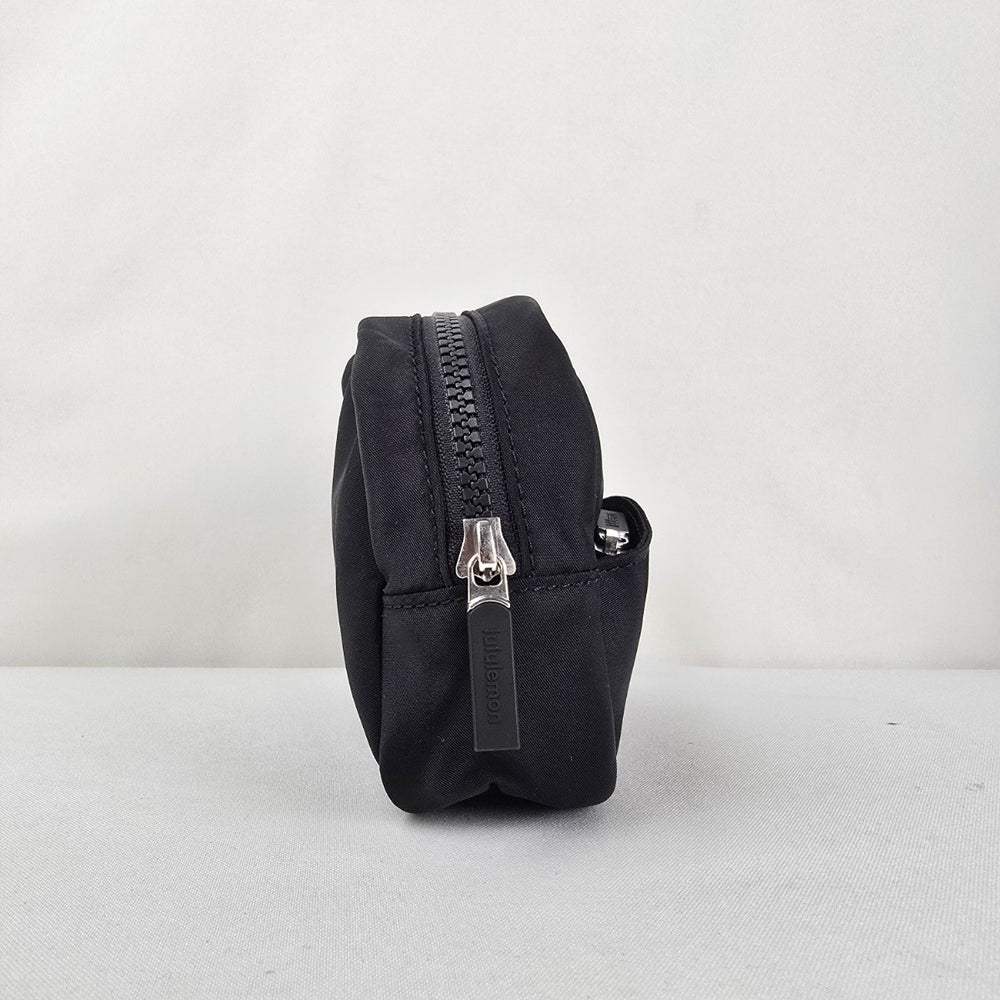 Lululemon City Essentials Black Zip Travel Cosmetic Makeup Pouch Bag