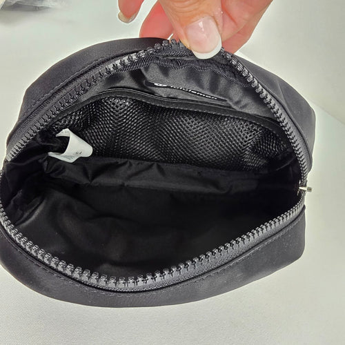 Lululemon City Essentials Black Zip Travel Cosmetic Makeup Pouch Bag