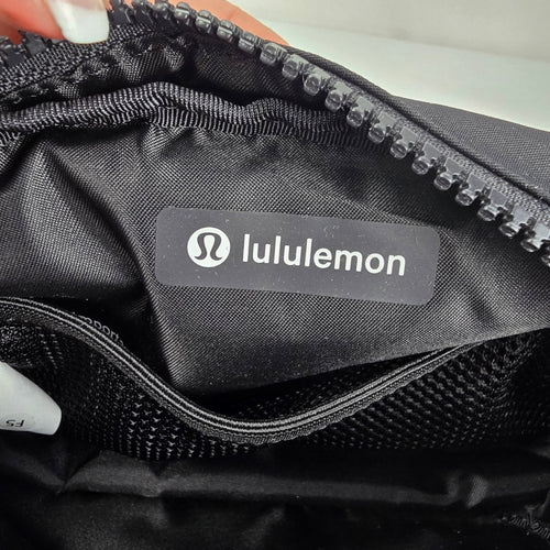 Lululemon City Essentials Black Zip Travel Cosmetic Makeup Pouch Bag