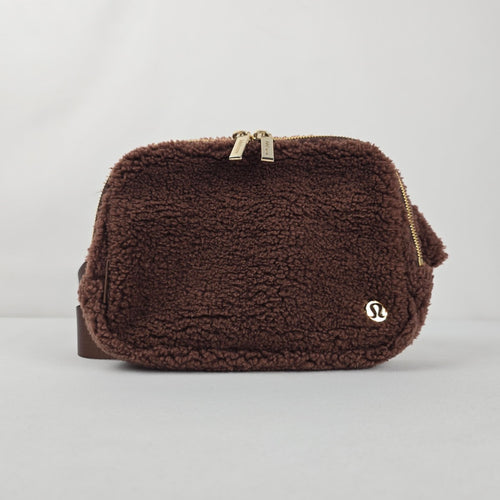 Lululemon Everywhere Belt Bag Large 2L Fleece Brown Gold Hardware