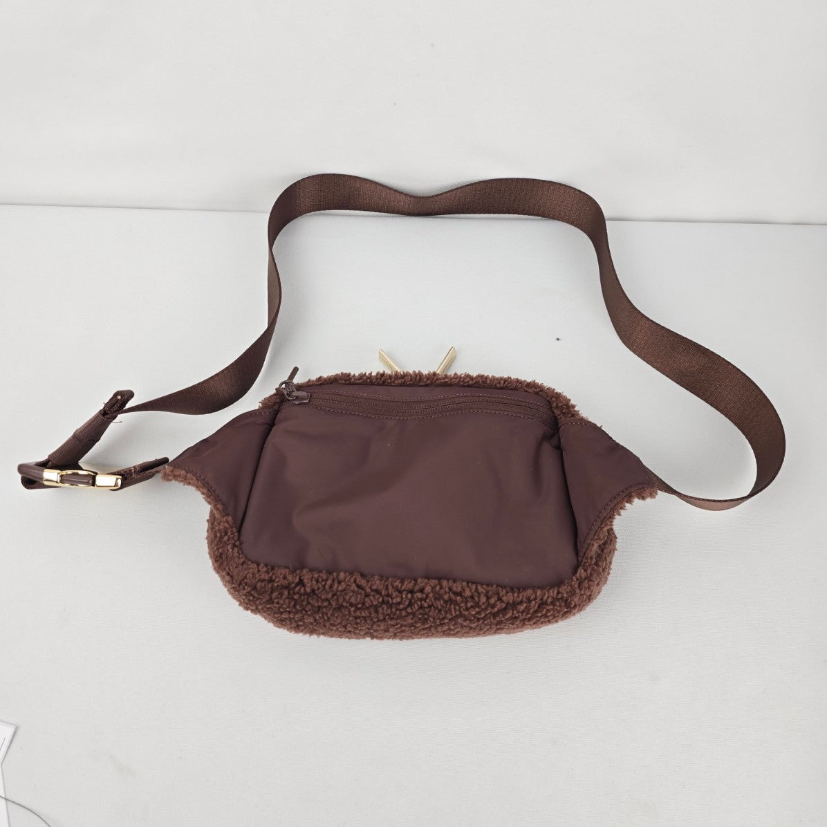 Lululemon Everywhere Belt Bag Large 2L Fleece Brown Gold Hardware