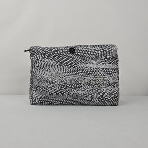Lululemon All Your Small Things Pouch Black White Snakeskin Print Cosmetic Travel Bag