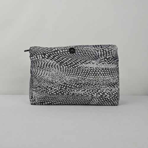 Lululemon All Your Small Things Pouch Black White Snakeskin Print Cosmetic Travel Bag