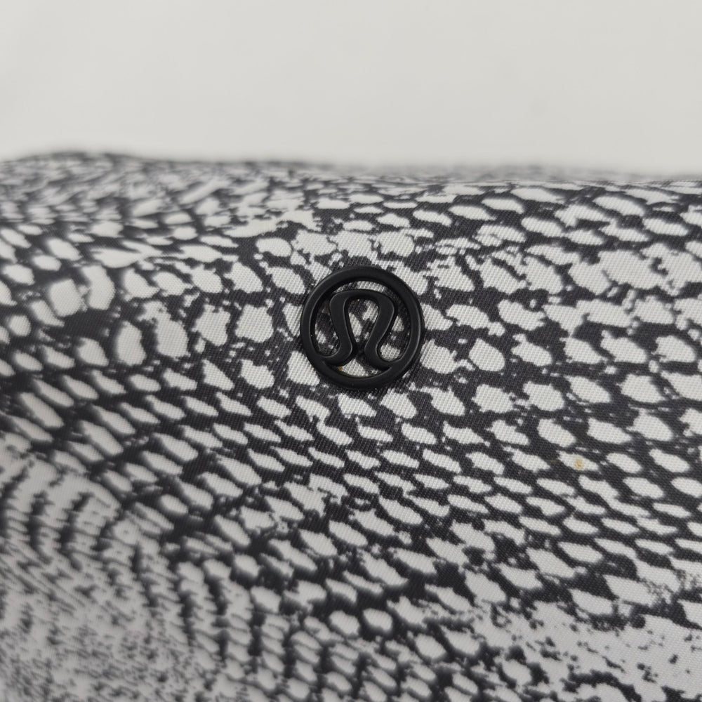 Lululemon All Your Small Things Pouch Black White Snakeskin Print Cosmetic Travel Bag