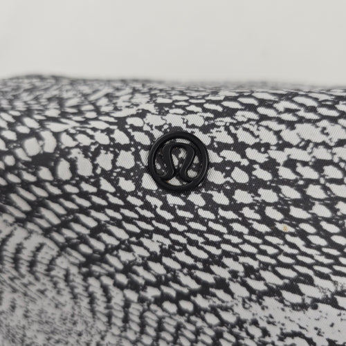 Lululemon All Your Small Things Pouch Black White Snakeskin Print Cosmetic Travel Bag