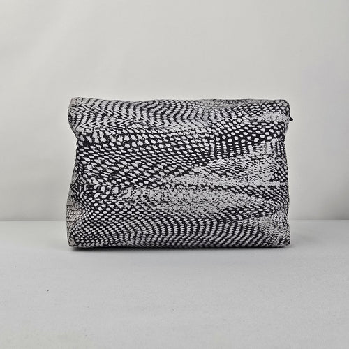 Lululemon All Your Small Things Pouch Black White Snakeskin Print Cosmetic Travel Bag