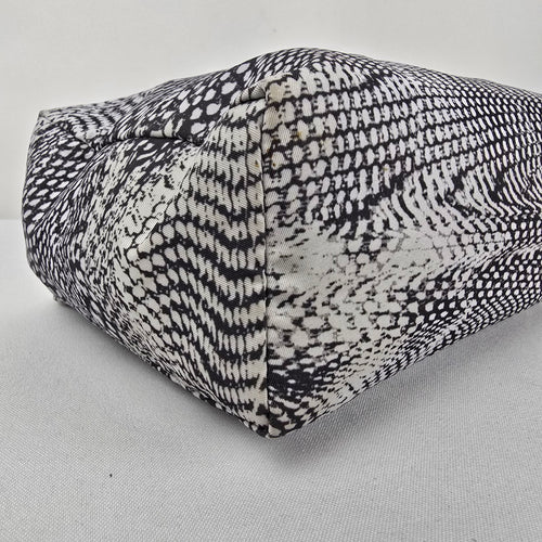 Lululemon All Your Small Things Pouch Black White Snakeskin Print Cosmetic Travel Bag