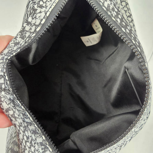Lululemon All Your Small Things Pouch Black White Snakeskin Print Cosmetic Travel Bag