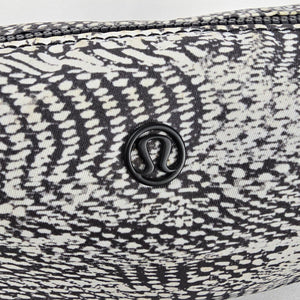 Lululemon All Yours Small Zip Pouch Snake Print Cosmetic Makeup Bag Black White