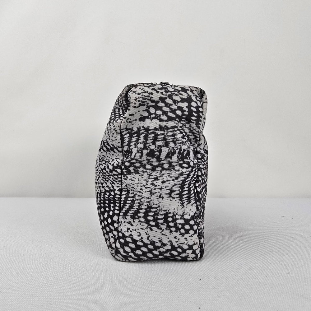 Lululemon All Yours Small Zip Pouch Snake Print Cosmetic Makeup Bag Black White