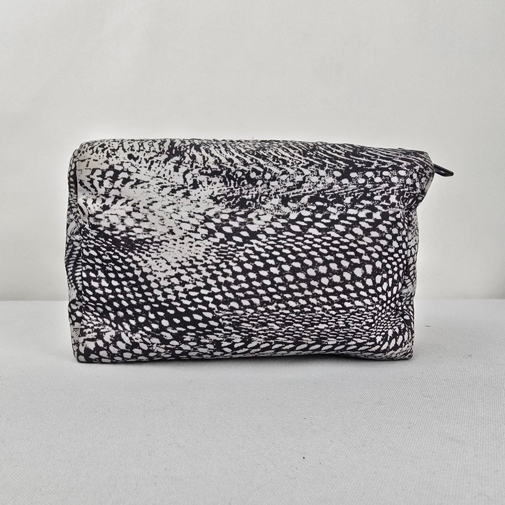 Lululemon All Yours Small Zip Pouch Snake Print Cosmetic Makeup Bag Black White