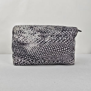Lululemon All Yours Small Zip Pouch Snake Print Cosmetic Makeup Bag Black White