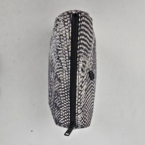Lululemon All Yours Small Zip Pouch Snake Print Cosmetic Makeup Bag Black White