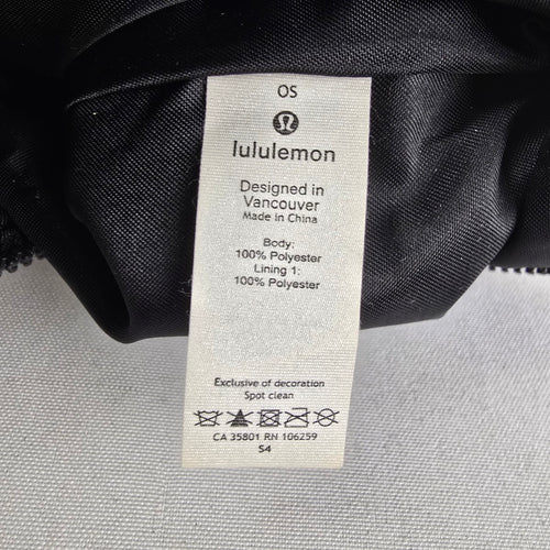 Lululemon All Yours Small Zip Pouch Snake Print Cosmetic Makeup Bag Black White