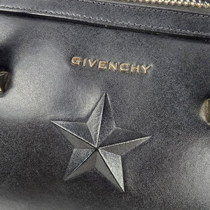 Authentic Givenchy Black Leather Star Duffle Satchel