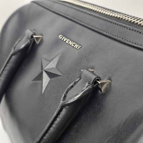 Authentic Givenchy Black Leather Star Duffle Satchel