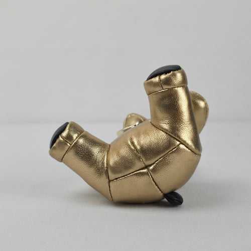 Michael Kors Gold Leather Teddy Bear Purse Charm