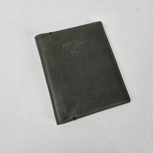 Fossil Black Leather RFID Passport Holder Travel Wallet
