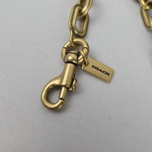 Coach Horse & Carriage Tea Rose Chain Strap Antique Brass Bag Strap