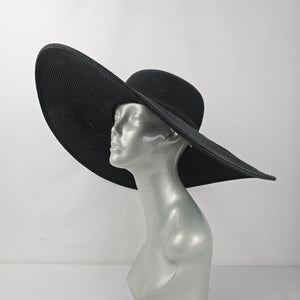 Vintage Newport Collection Black Wide Brim Floppy Sun Hat