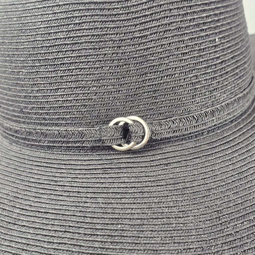 Vintage Newport Collection Black Wide Brim Floppy Sun Hat