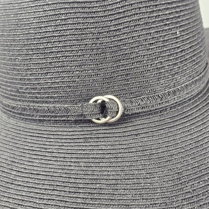 Vintage Newport Collection Black Wide Brim Floppy Sun Hat