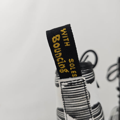 Dr. Martens 1460 J Black & White Polka Dot Lace-Up Boots Size 5