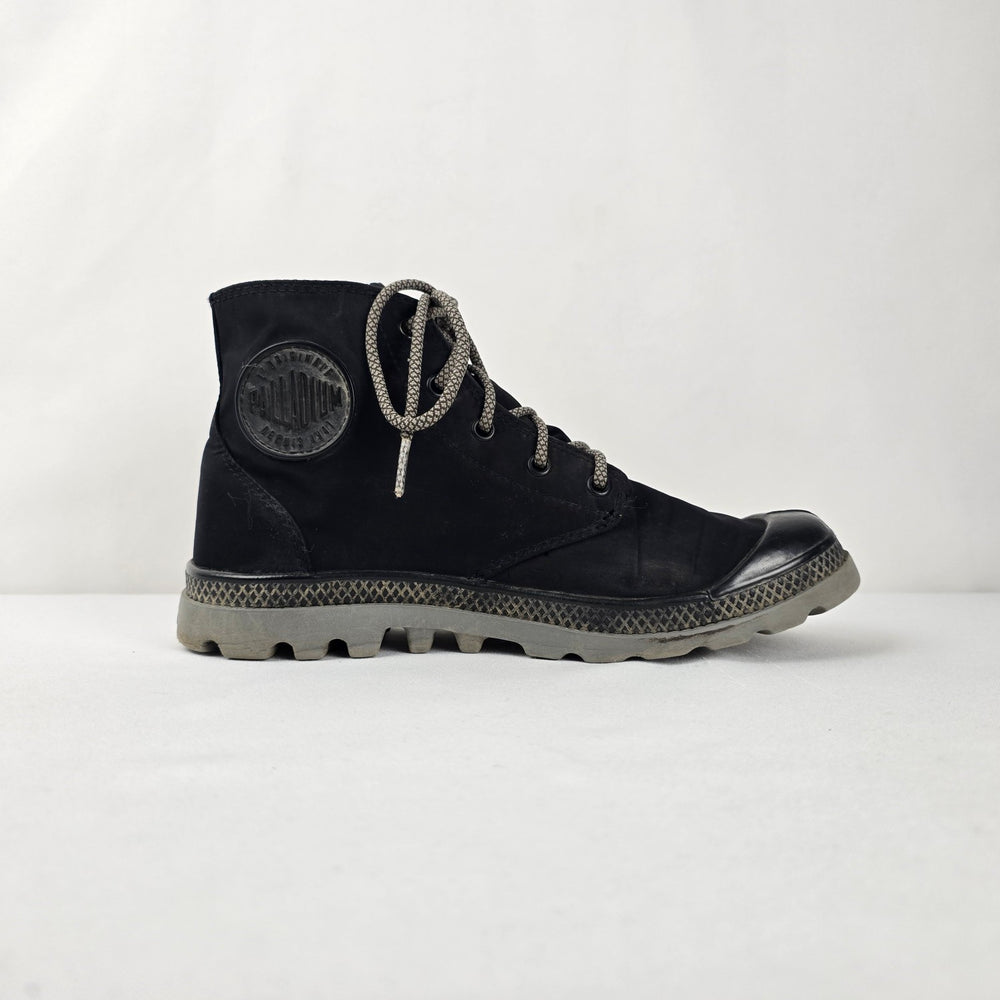 Palladium Black Nylon Hi-Top Lace Up Hi Top Sneakers US 8