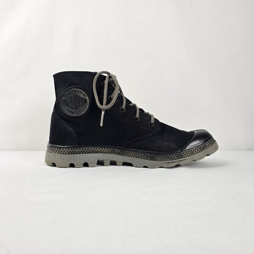 Palladium Black Nylon Hi-Top Lace Up Hi Top Sneakers US 8
