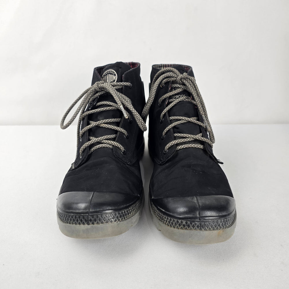 Palladium Black Nylon Hi-Top Lace Up Hi Top Sneakers US 8