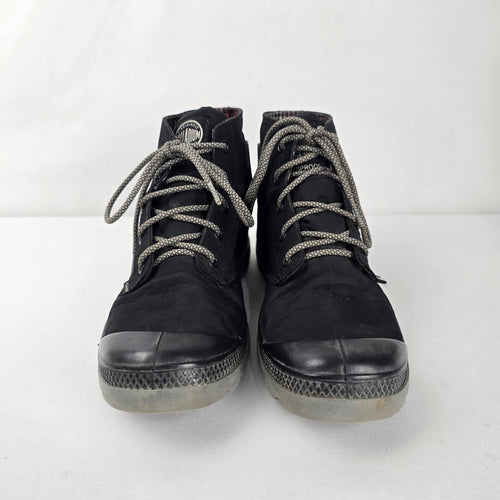 Palladium Black Nylon Hi-Top Lace Up Hi Top Sneakers US 8
