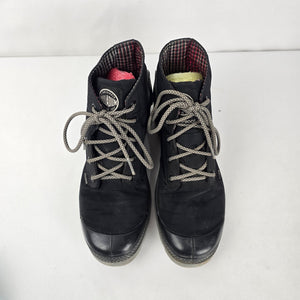 Palladium Black Nylon Hi-Top Lace Up Hi Top Sneakers US 8