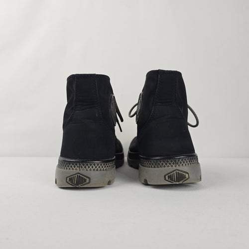 Palladium Black Nylon Hi-Top Lace Up Hi Top Sneakers US 8