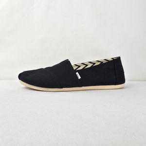 TOMS Women’s Alpargata Black Canvas Slip-On Shoes Size 9