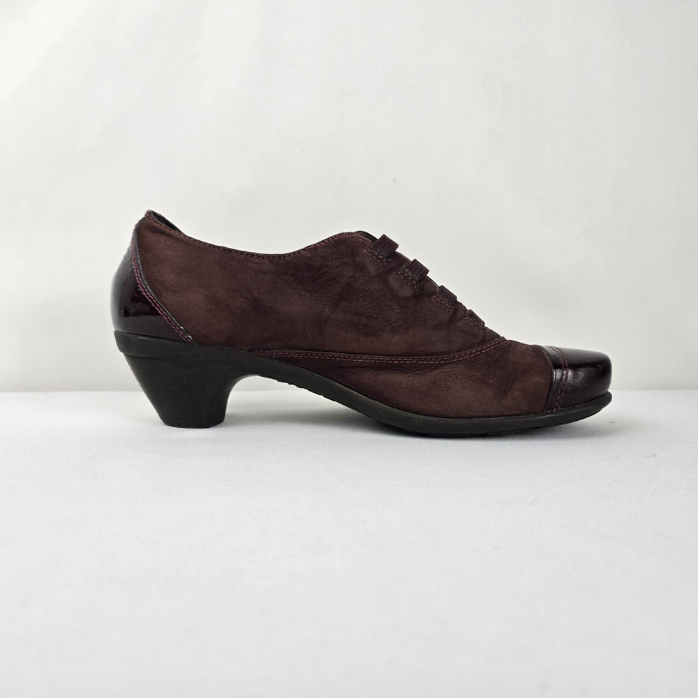 NAOT Women’s Brown Leather Lace-Up Heeled Shoes Size 8