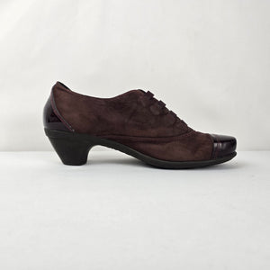 NAOT Women’s Brown Leather Lace-Up Heeled Shoes Size 8
