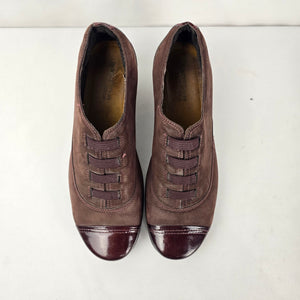 NAOT Women’s Brown Leather Lace-Up Heeled Shoes Size 8